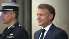 EuropaPress 6932247 presidente francia emmanuel macron llegada reunion coalicion voluntarios