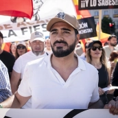 EuropaPress 7544199 eurodiputado lider acabo fiesta salf luis alvise perez manifestacion exigir