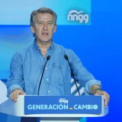 El presidente del PP, Alberto Nuñez Feijóo. Photogenic/Claudia Alba / Europa Press