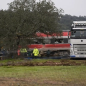 Labores de recuperación del tren de Iryo, este miércoles