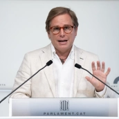 El portavoz de Vox en el Parlament, Joan Garriga