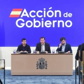 El ministro Puente, este miércoles en su comparecencia ante los periodistas