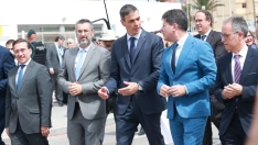 El presidente del Gobierno, Pedro Sánchez, ha presidido el acto de demolición de la Verja de Gibraltar. Rocío Ruz / Europa Press