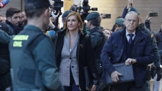 La exconsellera de Justicia i Interior de la Generalitat Valenciana Salomé Pradas, a su llegada a los juzgados de Catarroja.