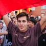 El agitador ultra Vito Quiles en la concentración 'España combativa' el pasado octubre en la Universidad Pablo Olavide de Sevilla. Francisco J. Olmo / Europa Press