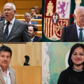 Javier Arenas, Jesús Aguirre, Francisco Javier Oblaré y Virginia Pérez serán los senadores por designación autonómica del PP de Andalucía. Elaboración propia (Imágenes de Europa Press) Javier Arenas, Jesús Aguirre, Francisco Javier Oblaré y Virginia Pérez serán los senadores por designación autonómica del PP de Andalucía. Elaboración propia (Imágenes de Europa Press)