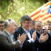 Carles Puigdemont y Jordi Turull. Glòria Sánchez / Europa Press
