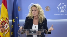La portavoz de la Comisión Ejecutiva Federal (CEF) del PSOE, Montse Mínguez.  Jesús Hellín / Europa Press