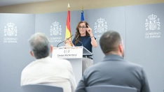 La ministra de Sanidad, Mónica García, durante la rueda de prensa posterior al Consejo Interterritorial del Sistema Nacional de Salud. Gustavo Valiente / Europa Press
