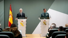 Marlaska, junto al coronel jefe de Criminalística de la Guardia Civil