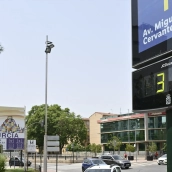 Termómetro callejero marcando 39 grados. Kiko Asunción/Europa Press.