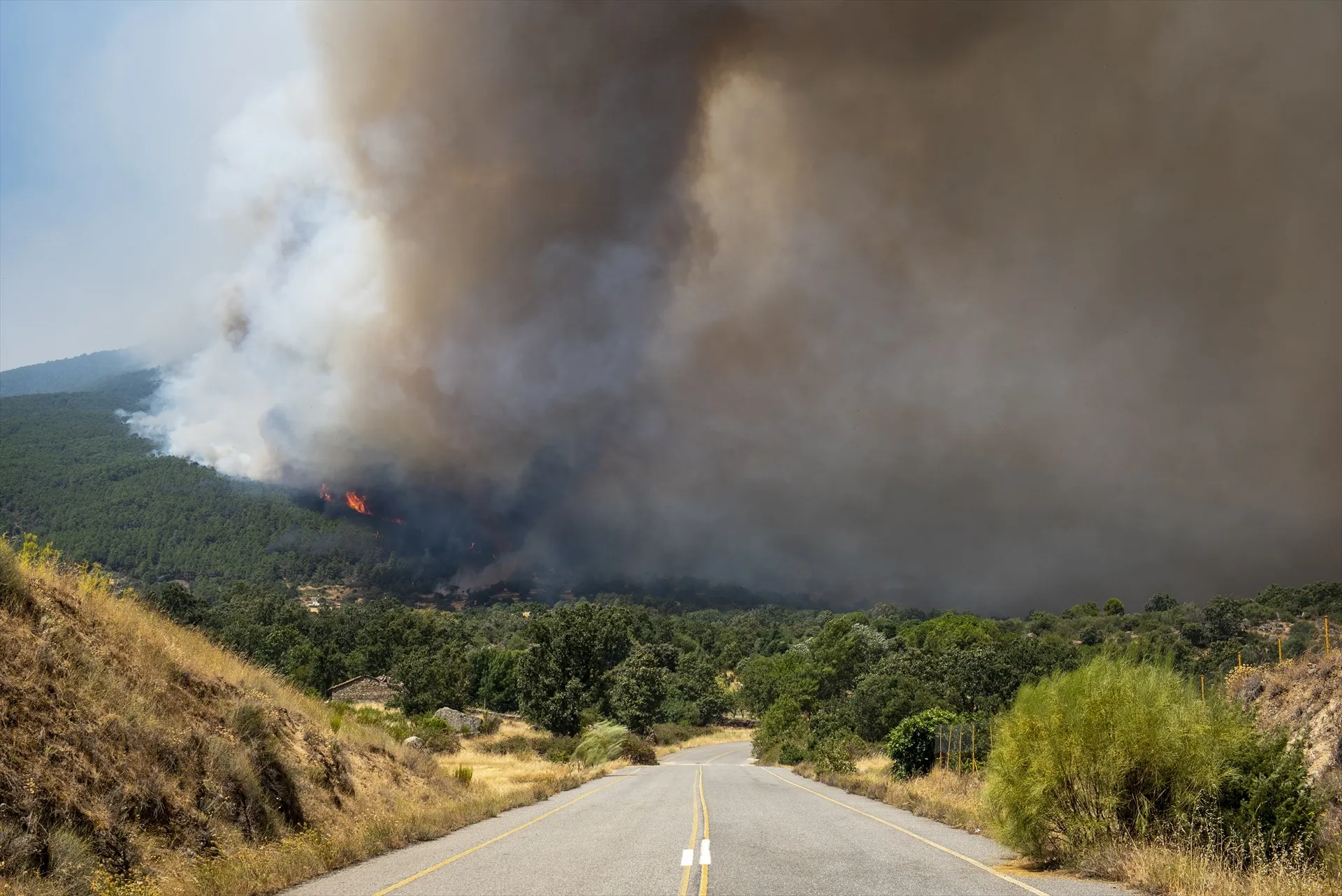 EuropaPress 7685182 espesa columna humo cerca castanar tiemblo 24 julio 2026 tiemblo avila