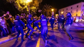 Cargas policiales durante una manifestación contra la saturación turística, a 26 de julio de 2026, en Palma de Mallorca. Tomàs Moyà / Europa Press