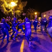 Cargas policiales durante una manifestación contra la saturación turística, a 26 de julio de 2026, en Palma de Mallorca. Tomàs Moyà / Europa Press