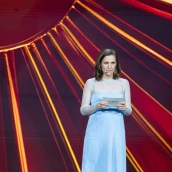 La directora de cine Carla Simón durante la gala de entrega de los Premios Feroz 2025, en el Pazo da Cultura, a 25 de enero de 2025, en Pontevedra, Galicia (España)