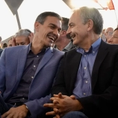 El presidente del Gobierno, Pedro Sánchez (i) y el expresidente del Gobierno José Luis Rodríguez Zapatero (d). Foto de archivo: Photogenic/Claudia Alba / Europa Press El presidente del Gobierno, Pedro Sánchez (i) y el expresidente del Gobierno José Luis Rodríguez Zapatero (d). Foto de archivo: Photogenic/Claudia Alba / Europa Press