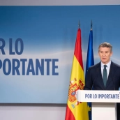 El presidente del Partido Popular, Alberto Núñez Feijóo. Foto: Diego Puerta