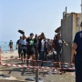 Varias personas cruzan la frontera, a 30 de julio de 2026, en Ceuta. Europa Press