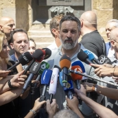EuropaPress 7699184 presidente vox santiago abascal atiende medios plaza africa agosto 2026