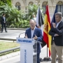 El presidente del partido popular Alberto Núñez Feijóo acompañado del presidente de la ciudad autónoma de Ceuta, Juan Jesús Vivas. Europa Press/Marcos Moreno.