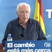 El presidente de Melilla, Juan José Imbroda, durante una rueda de prensa. Fuente: PP Melilla