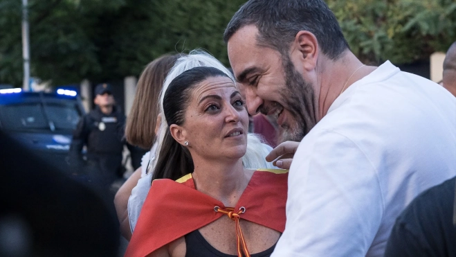 El empresario condenado Víctor de Aldama y la abogada y exdiputada ultra del Congreso de los Diputados, Macarena Olona. Diego Radamés / Europa Press El empresario condenado Víctor de Aldama y la abogada y exdiputada ultra del Congreso de los Diputados, Macarena Olona. Diego Radamés / Europa Press