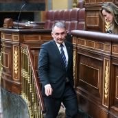 El diputado de Sumar, Enrique Santiago, en el Congreso de los Diputados. Foto de archivo: Gustavo Valiente / Europa Press