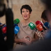 La ministra de Inclusión, Seguridad Social y Migraciones, Elma Saiz. Fernando Sánchez/Europa Press.