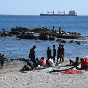EuropaPress 7702446 varias personas playa trampolin agosto 2026 ceuta espana policia nacional