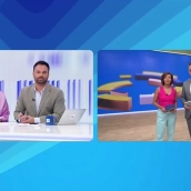 Los presentadores de 'La hora de l 1' y 'Mañaneros 360'. Fuente: RTVE play