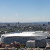 Vista panorámica del estadio Santiago Bernabéu del Real Madrid Club de Fútbol.Ricardo Rubio / Europa Press