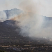 Vista del incendio de Navas de San Antonio, en Segovia. Nacho Valverde/Europa Press.