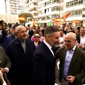 EuropaPress 7427427 presidente vox santiago abascal saluda eurodiputado vox jorge buxade acto