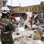Terremoto de Colombia. Fuente: redes sociales Fuerzas Militares de Colombia