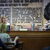 Asiento del compareciente vacío en la Comisión de Asuntos Exteriores, en el Senado, a 17 de agosto. Alejandro Martínez Vélez / Europa Press