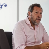 El ministro de Transportes y Movilidad Sostenible, Óscar Puente, durante una entrevista para Europa Press. Rober Solsona / Europa Press