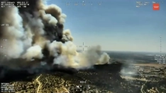Imagen aérea del nuevo incendio en la Sierra Oeste de Madrid. Fuente: 112 Comunidad de Madrid