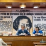 Asiento del compareciente vacío en la Comisión del Interior. Jesús Hellín / Europa Press