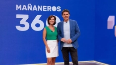 Adela González y Jesús Cintora, en el plató de 'Mañaneros 360' de TVE. Fuente: RTVE