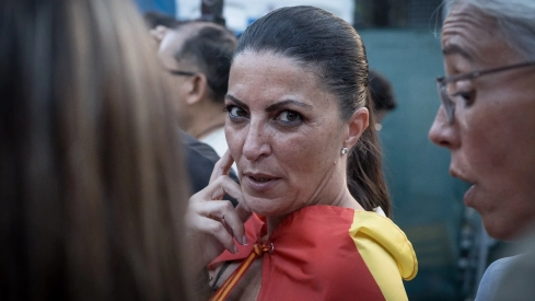 La exdiputada de la ultraderecha Vox en el Congreso de los Diputados, Macarena Olona, durante una manifestación. Foto de archivo: Diego Radamés / Europa Press