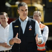 El presidente del Gobierno, Pedro Sánchez, ofrece declaraciones a los medios El presidente del Gobierno, Pedro Sánchez, ofrece declaraciones a los medios