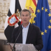 El presidente del Partido Popular, Alberto Núñez Feijóo.  Marcos Moreno / Europa Press