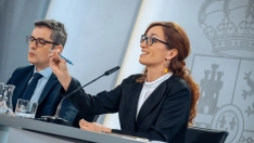 Los ministros Félix Bolaños y Mónica García.  Gabriel Luengas / Europa Press