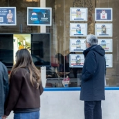 Una oficina de empresa inmobiliaria. Ricardo Rubio/Europa Press.