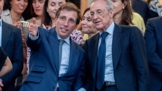 El alcalde de Madrid, José Luis Martínez Almeida, y el presidente del Real Madrid, Florentino Pérez. Ricardo Rubio/Europa Press.