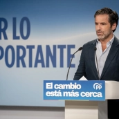 El portavoz nacional del Partido Popular, Borja Sémper, en rueda de prensa. A. Pérez Meca / Europa Press