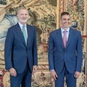 El presidente del Gobierno y el Rey en el despacho de verano en julio de 2026 | Javier Fernández / Europa Press