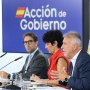 El vicepresidente primero y ministro de Economía, Comercio y Empresa, Carlos Cuerpo y los ministros Elma Saiz y Ángel Victor Torres. Marta Fernández/Europa Press.