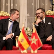 El Rey Felipe VI y el el Rey Mohamed VI, durante la visita del monarca español al país vecino en 2019. Foto de archivo: Casa de S.M. el Rey