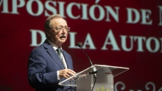 El presidente de Ceuta, Juan Jesús Vivas (1 fila, c), preside el acto institucional con motivo del Día de Ceuta. Marcos Moreno / Europa Press